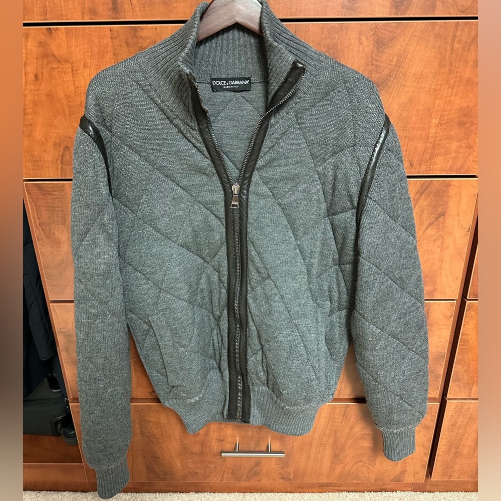 Dolce & Gabbana Quilted Full Zip Jacket sz XL